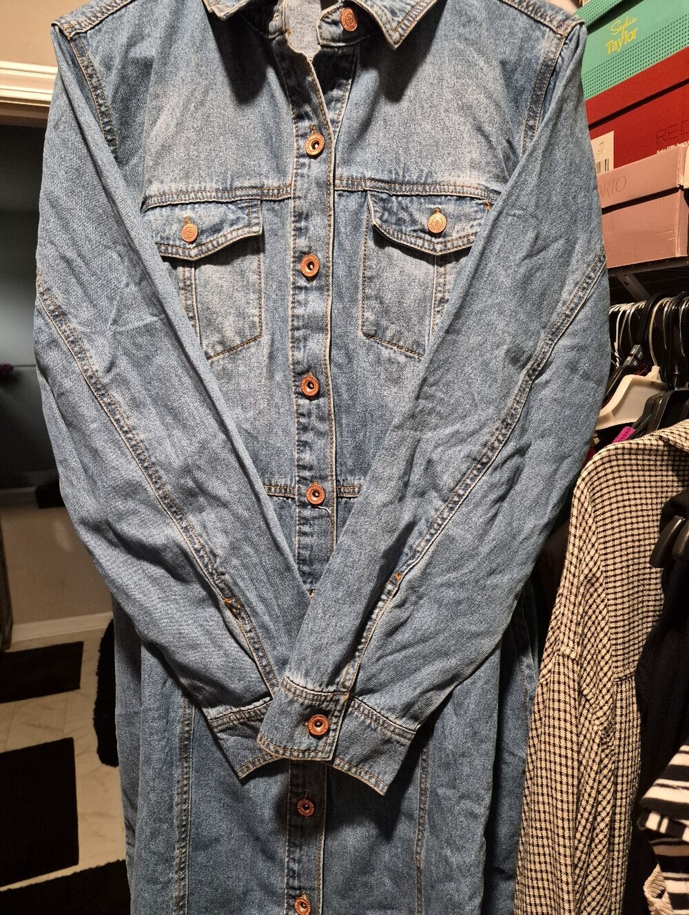 FRYE Denim Dress Xl New